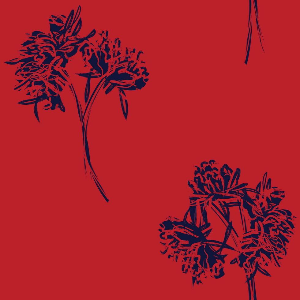 rood botanisch bloemen naadloos patroon ontwerp voor mode textiel, grafiek, achtergronden en ambachten vector