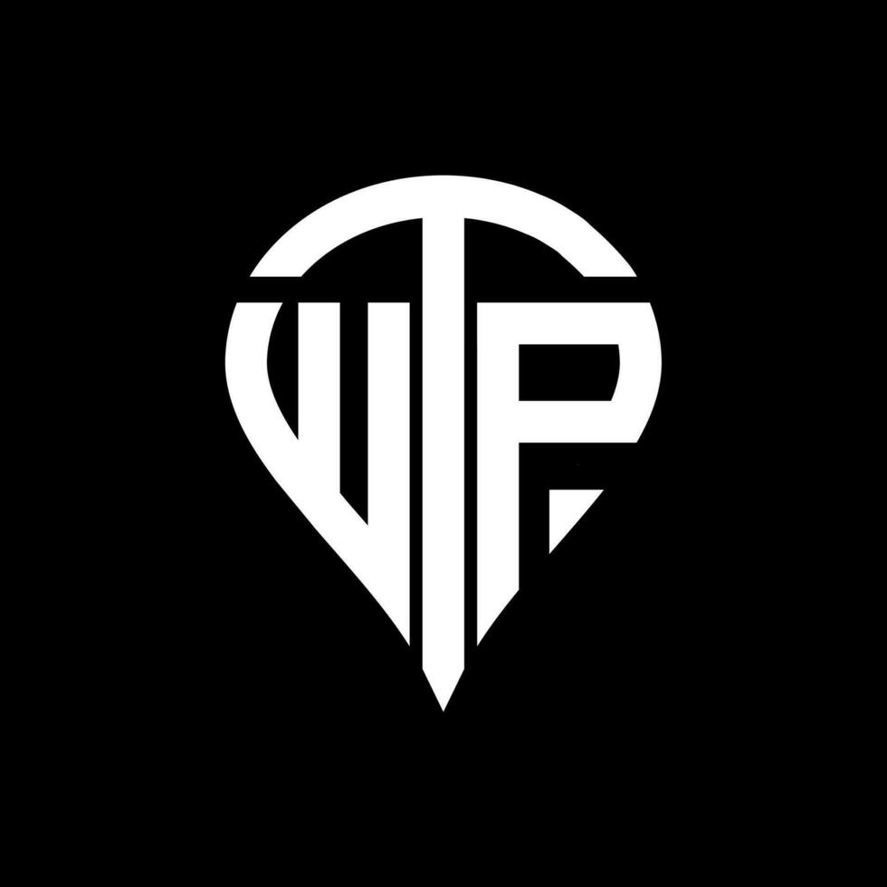 wtp brief logo ontwerp. wtp creatief monogram initialen brief logo concept. wtp uniek modern vlak abstract vector brief logo ontwerp.