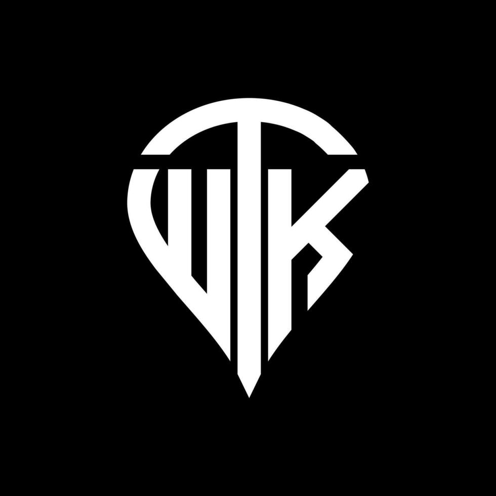 wtk brief logo ontwerp. wtk creatief monogram initialen brief logo concept. wtk uniek modern vlak abstract vector brief logo ontwerp.