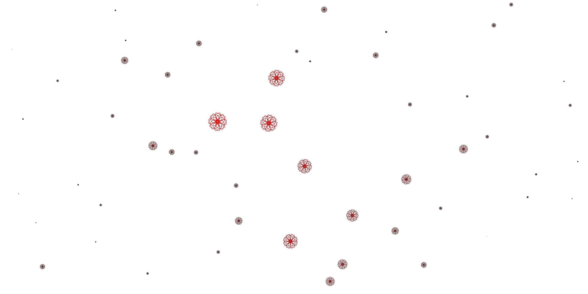 licht roze rood vector doodle patroon met bloemen