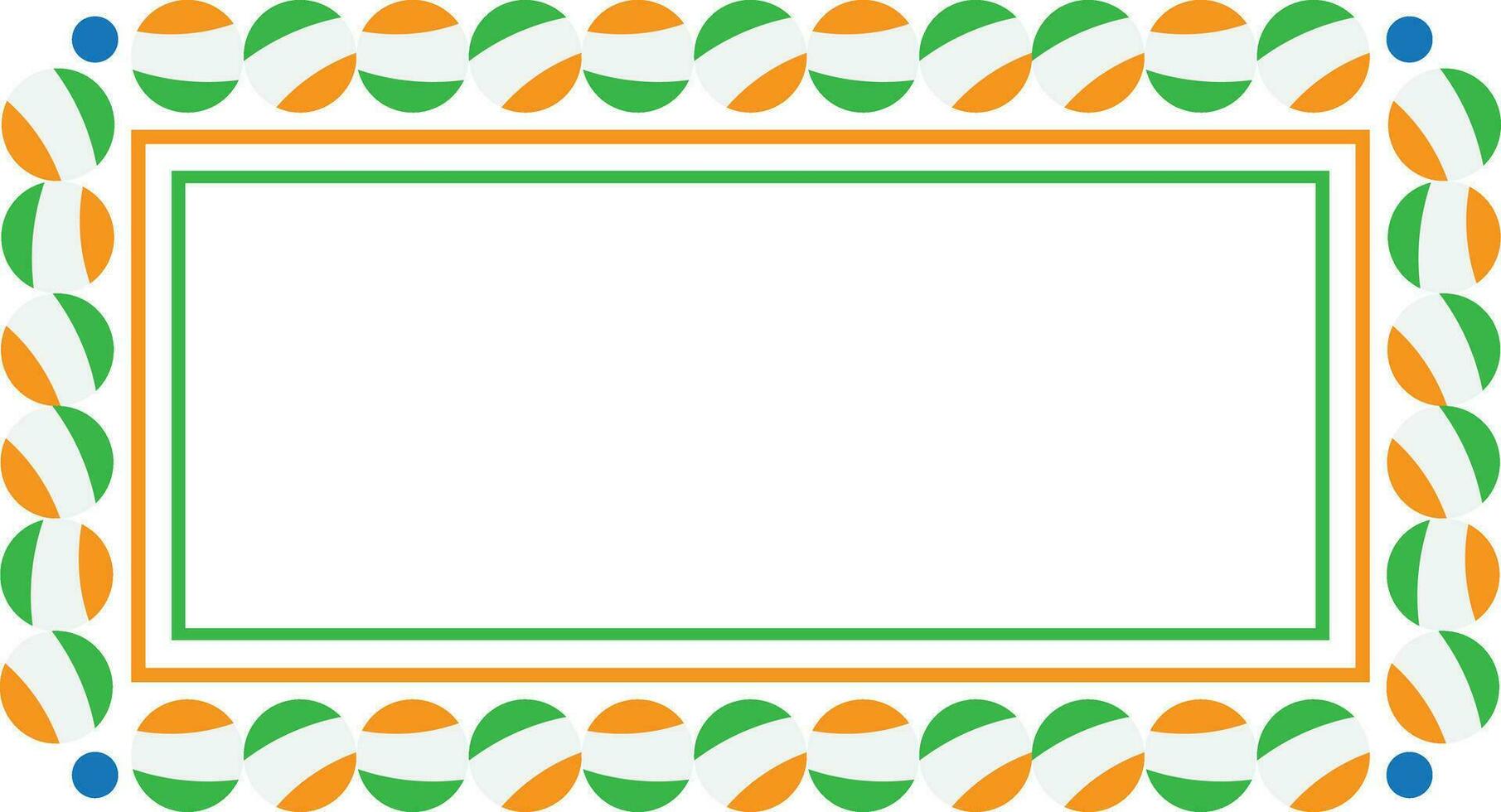 bewerkbare Indisch vlaggen grens vrij vector