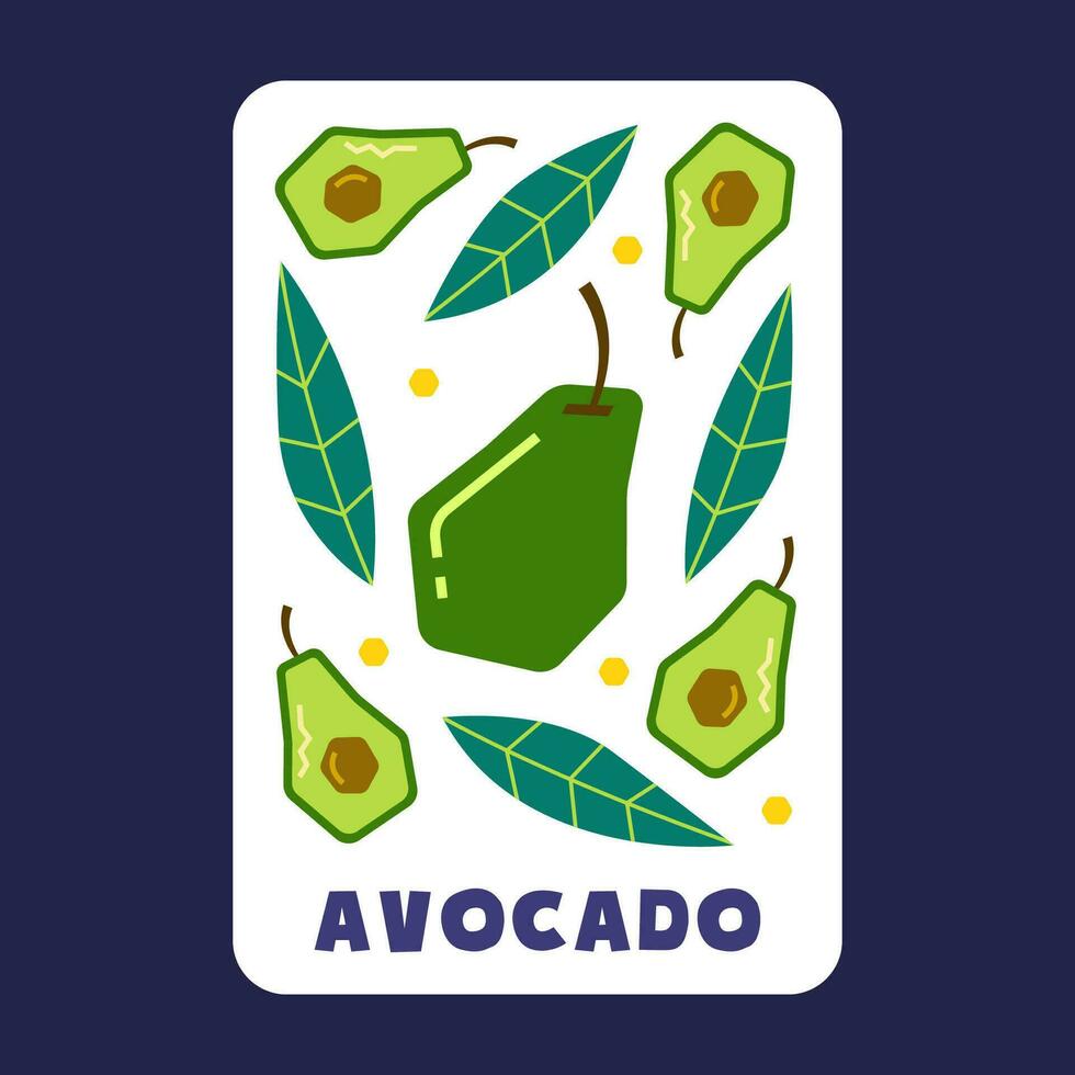 avocado fruit trek van vector illustratie premie verzameling