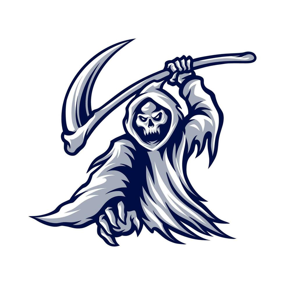 maaimachine schedel mascotte logo met groen brand ontwerp voor sport- of e-sport gaming team vector