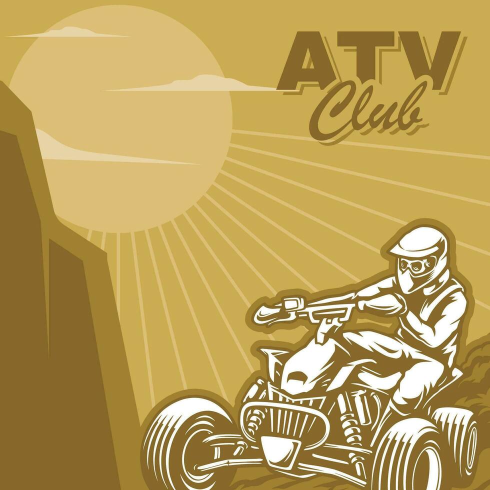 atv sport club illustratie vector grafisch premie