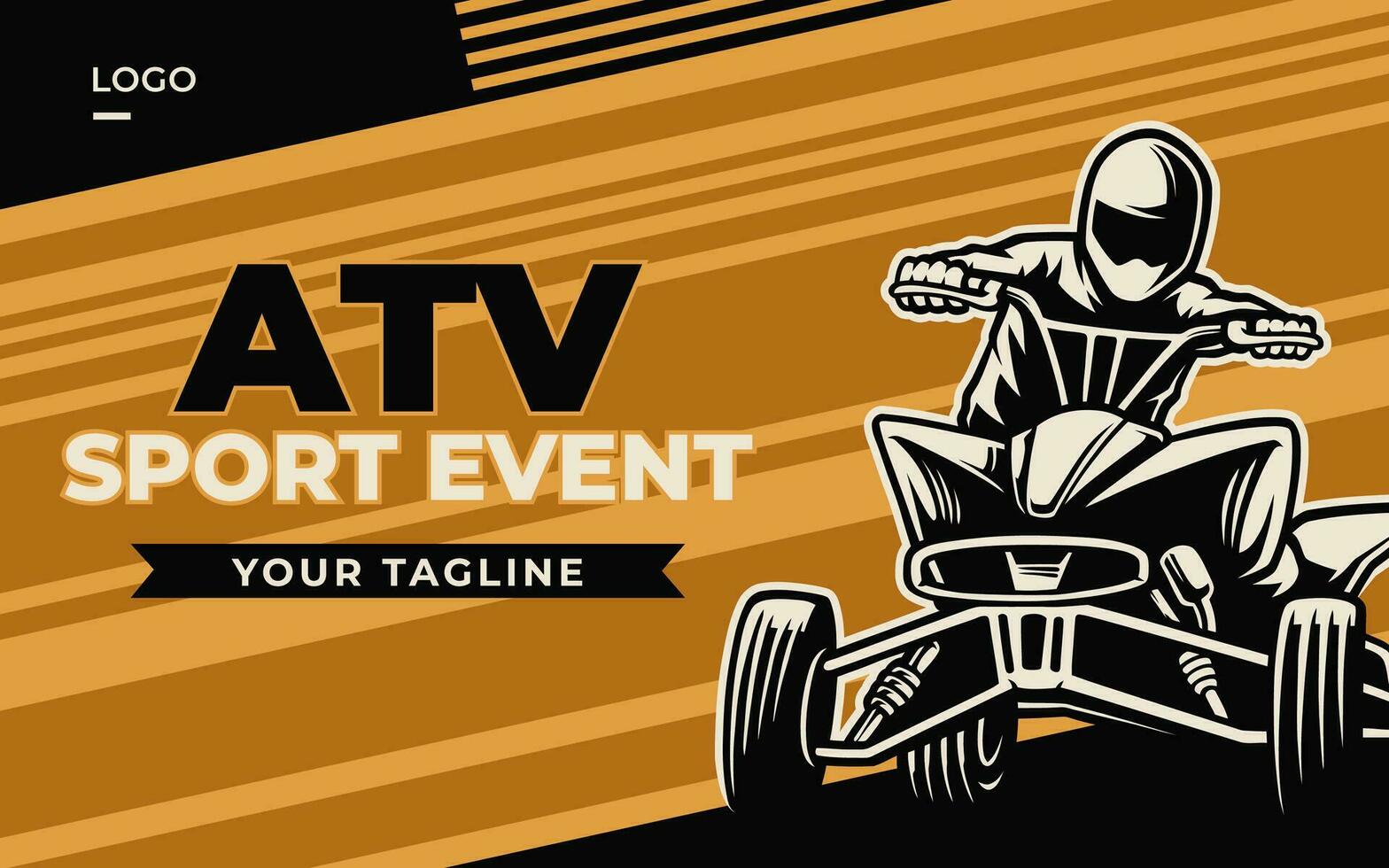 atv sport banier illustratie vector premie