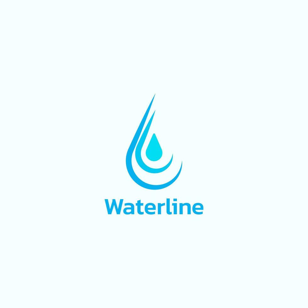 water logo gemaakt van lijnen en een druppel. vector