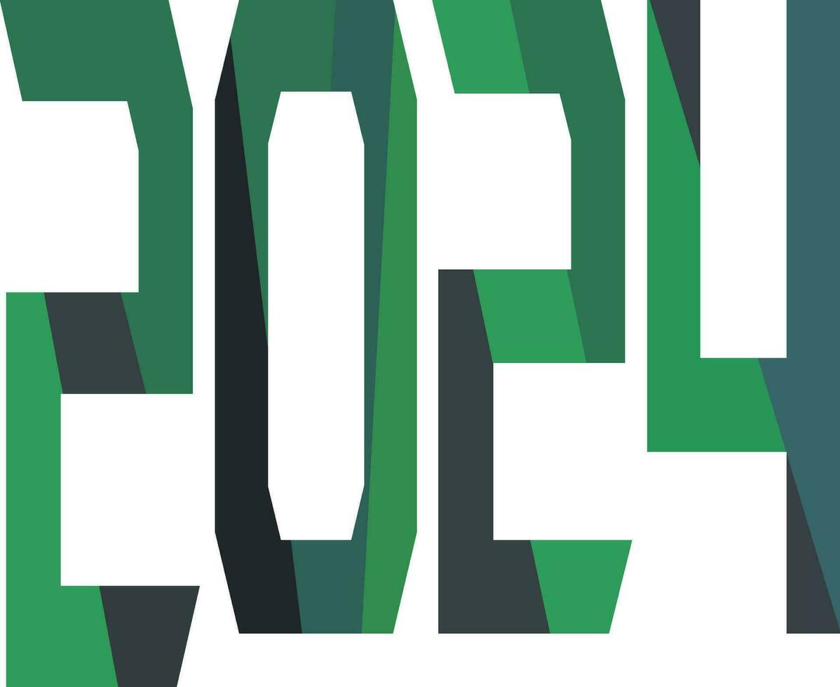 nieuw jaar 2024 logo ontwerp vector