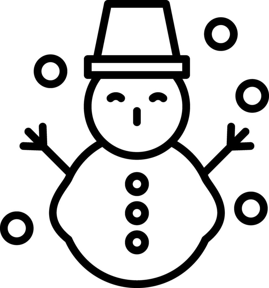 sneeuwman vector icoon ontwerp