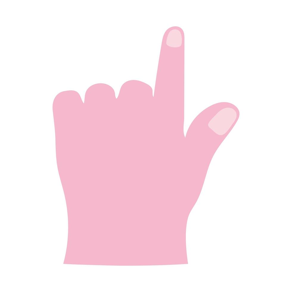 roze hand representatie vector