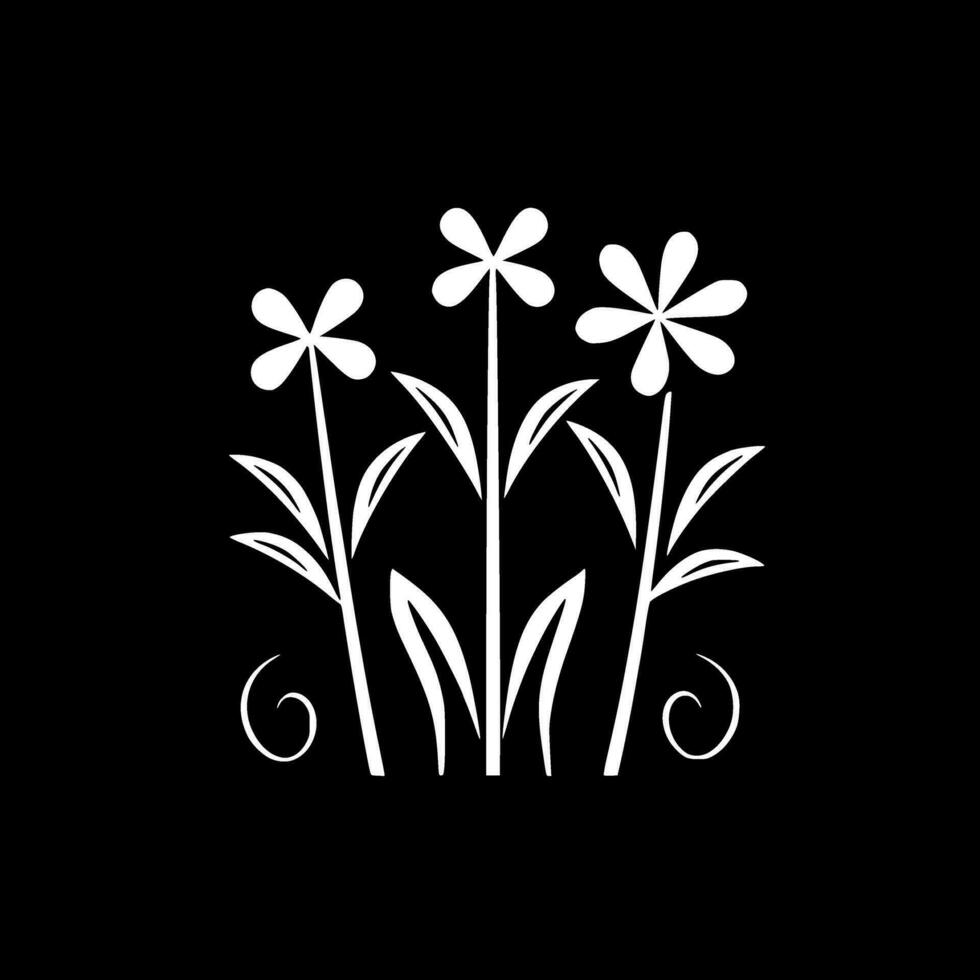 bloemen - minimalistische en vlak logo - vector illustratie