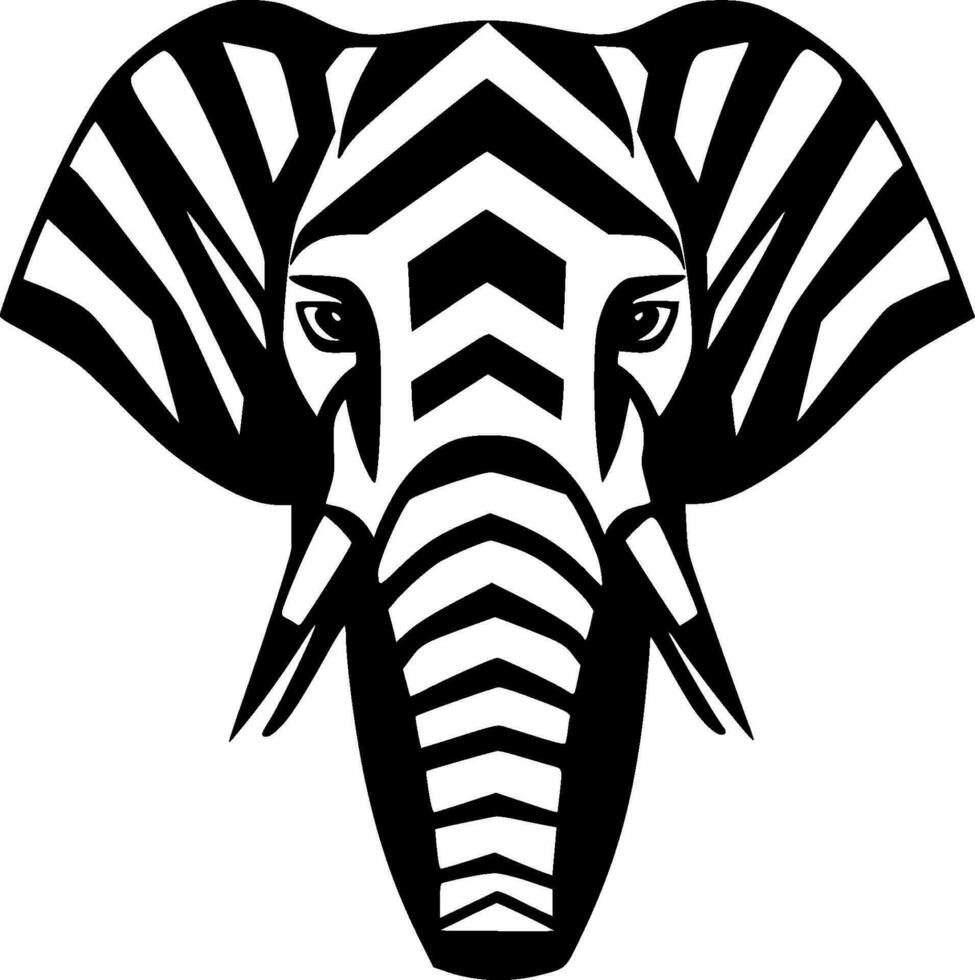 olifant - minimalistische en vlak logo - vector illustratie