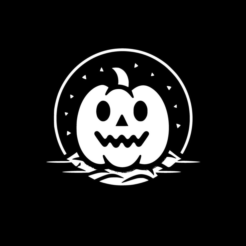 hallowe'en - minimalistische en vlak logo - vector illustratie