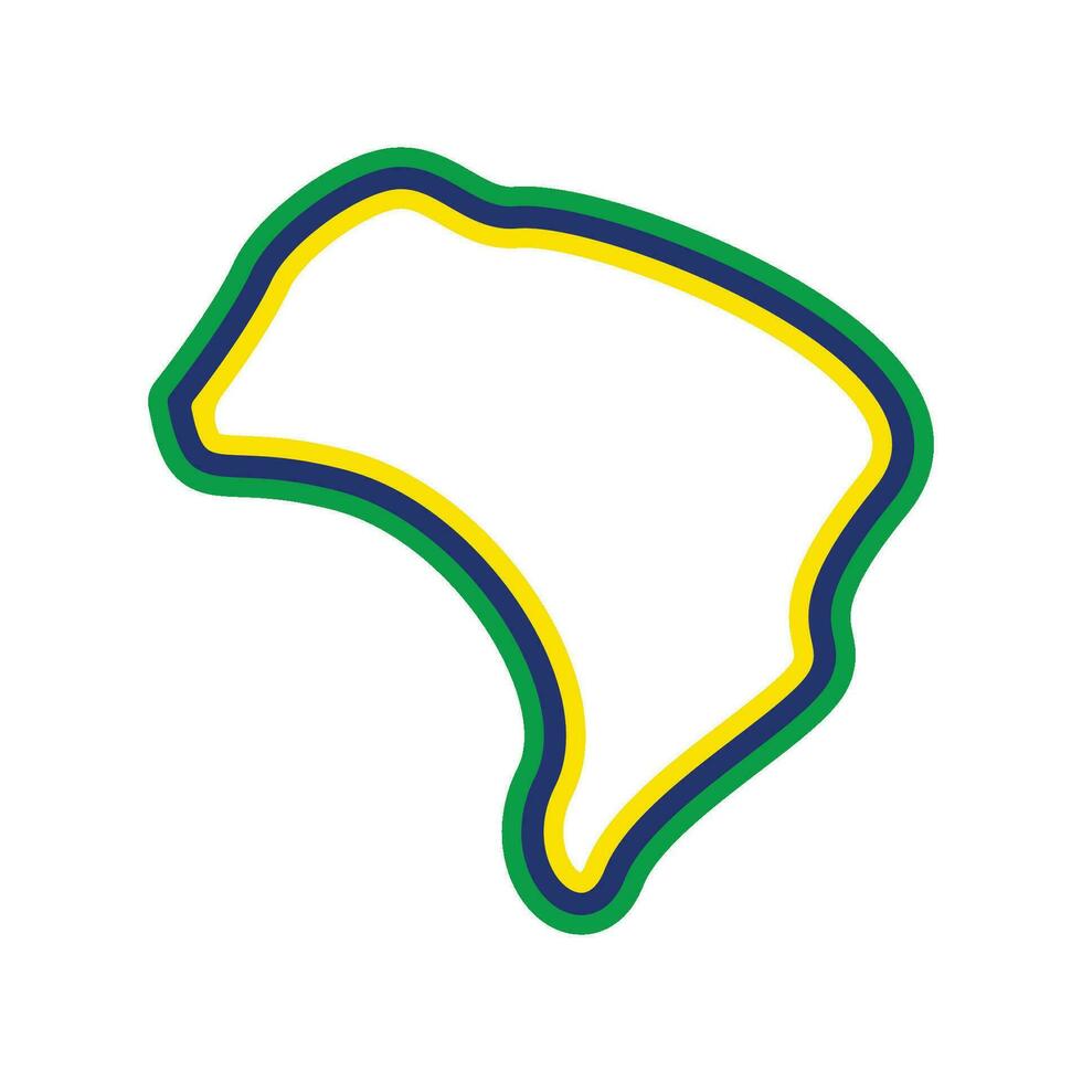 Brazilië kaart icoon vector