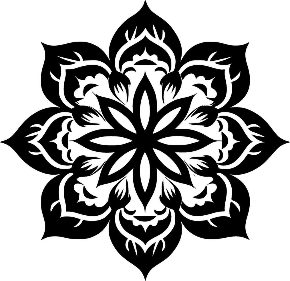 mandala - minimalistische en vlak logo - vector illustratie