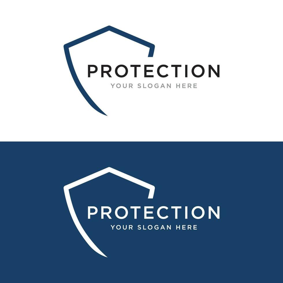 bescherming logo ontwerp met modern en uniek schild concept.logo voor bedrijf , bescherming , web. vector