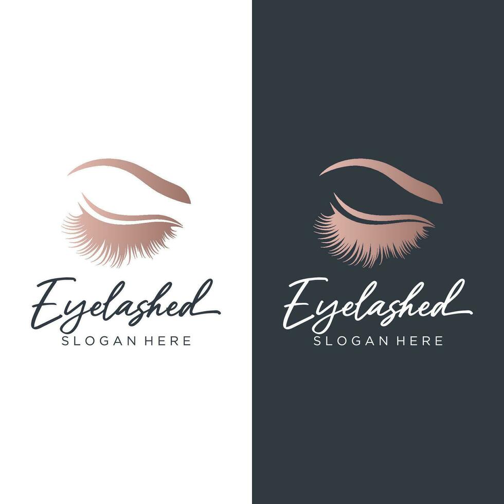 mooi en luxueus en modern vrouwen wimpers en wenkbrauwen logo ontwerp. logo voor bedrijf, schoonheid salon, verzinnen, wimper winkel. vector