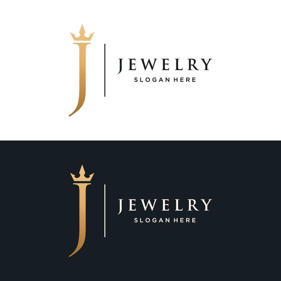 luxe wijnoogst sieraden logo sjabloon ontwerp met creatief idee met abstract ring vorm geven aan. logo voor sieraden winkel, bedrijf, bedrijf, mode. vector