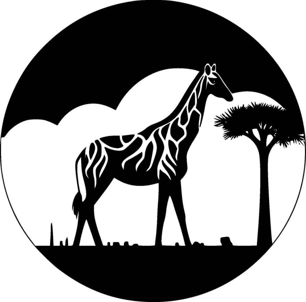 safari - minimalistische en vlak logo - vector illustratie