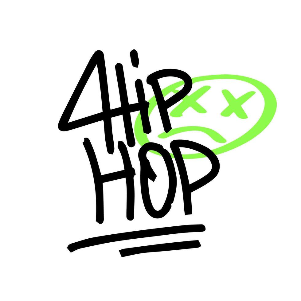 modern graffiti met de opschrift heup hop. markeerstift, spuiten. vector illustratie voor het drukken Aan kleding stof, logo.