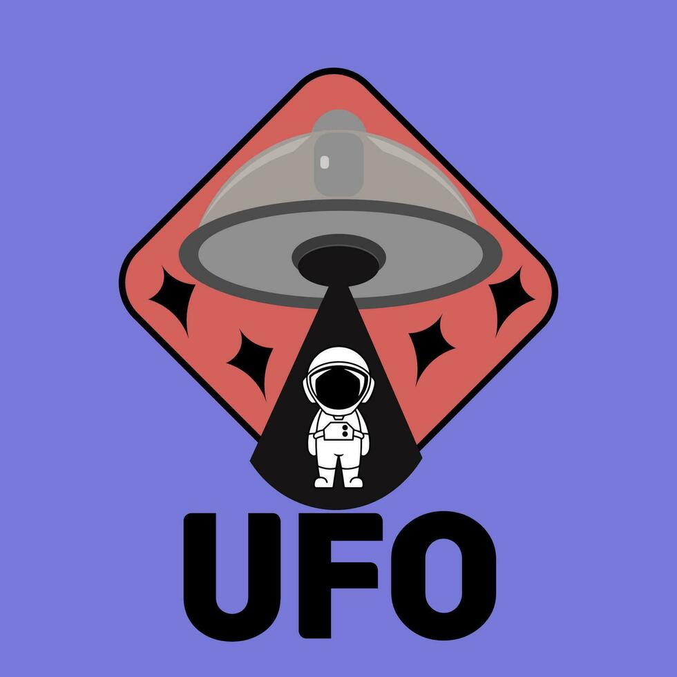 astronaut ufo artwork vector
