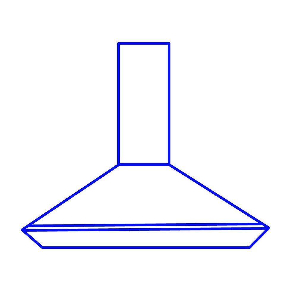 blauw keuken afzuigkap ventilator icoon geïsoleerd Aan wit achtergrond. kookplaat kap. keuken uitlaat. huishouden apparaat. willekeurig dynamisch vormen. vector illustratie. bewerkbare hartinfarct.