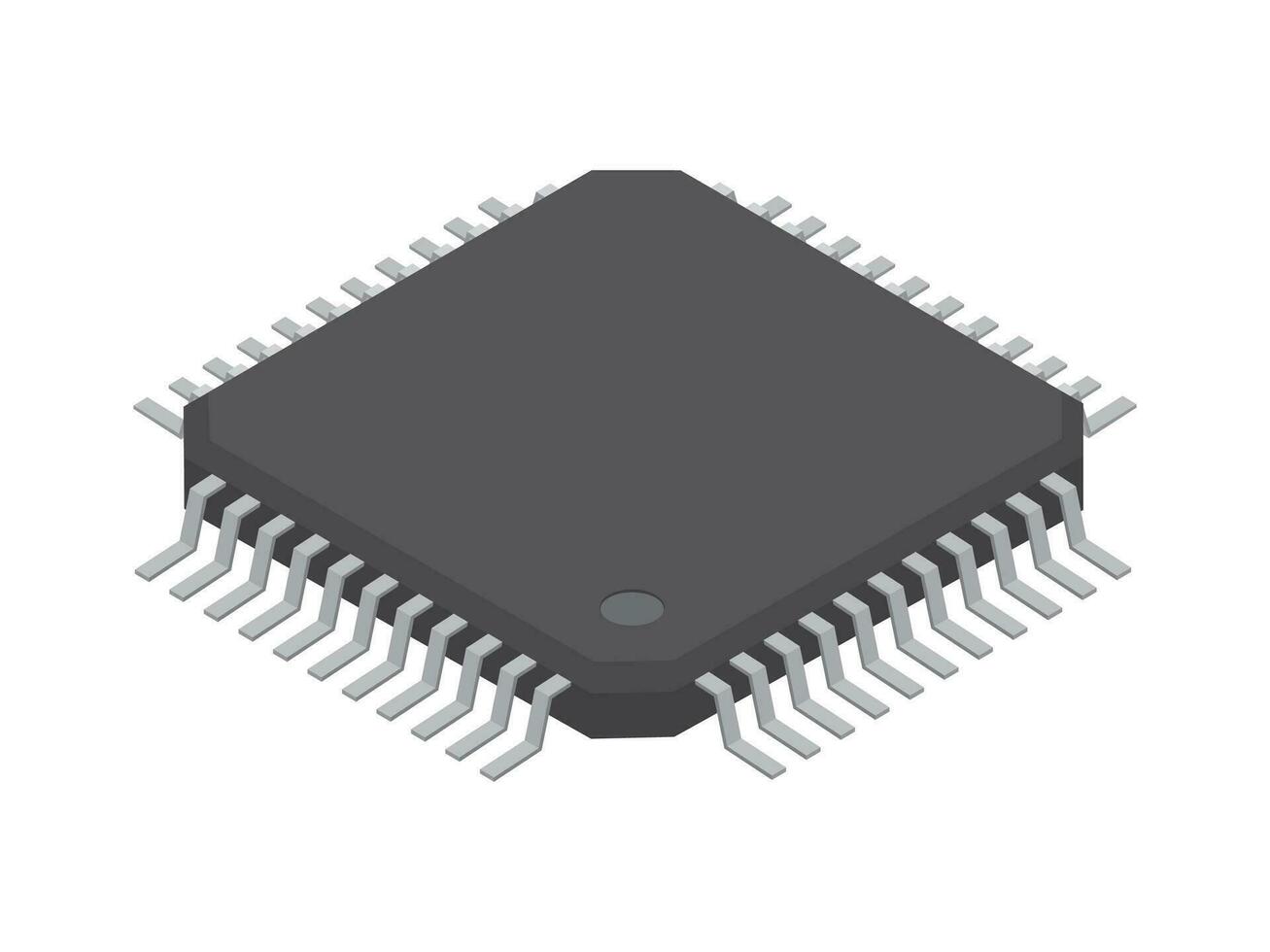microprocessor. stroomkring bord geïsoleerd Aan wit achtergrond. vector illustratie.