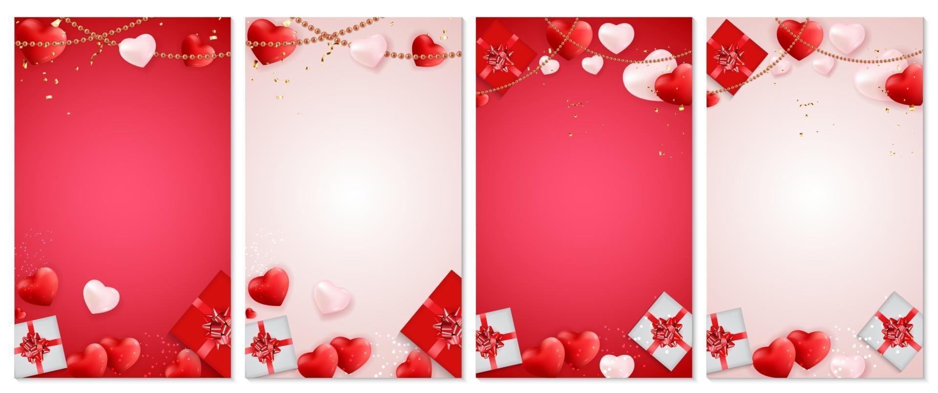 Valentijnsdag liefde en gevoelens weekend verkoop achtergrondontwerp. sjabloon voor advertenties, web-, sociale media- en modeadvertenties. vectorillustratie. eps10 vector