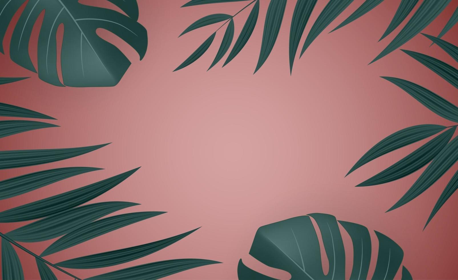 natuurlijke realistische groene palmblad tropische achtergrond. vector illustratie eps10