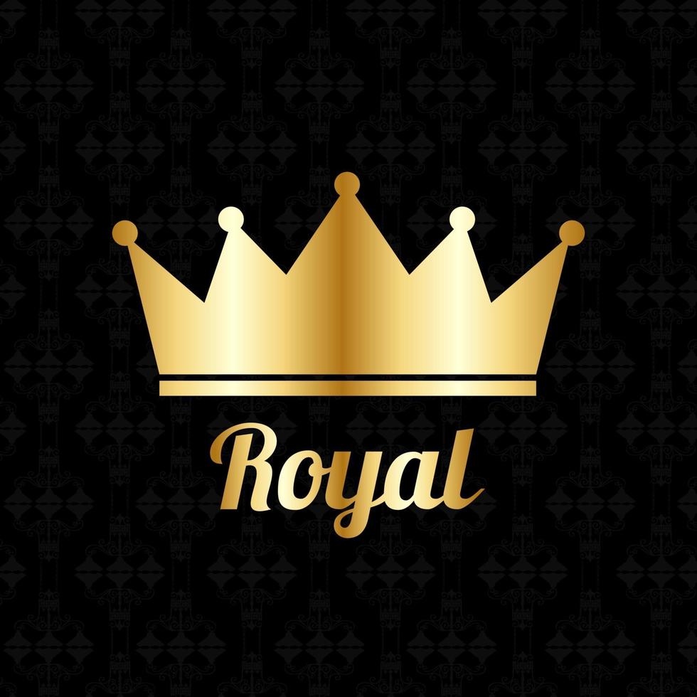 gouden kroon koninklijke vintage luxe achtergrond. vector illustratie