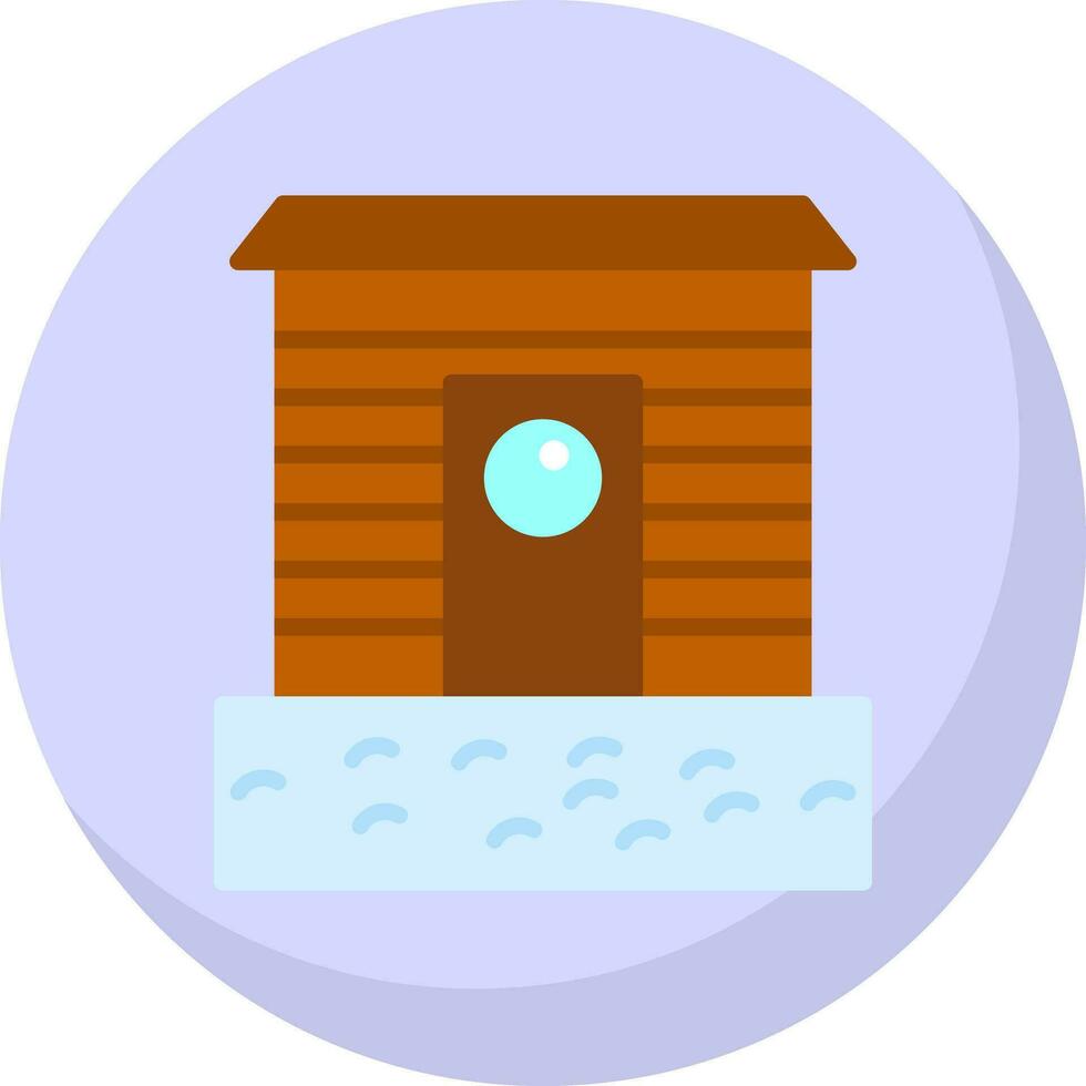 ijs visvangst hut vector icoon ontwerp