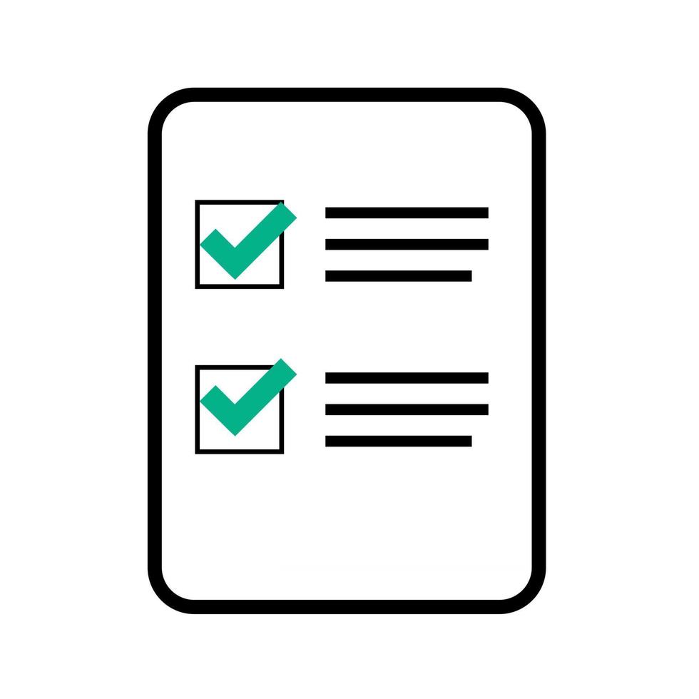checklist teken platte pictogram vectorillustratie vector