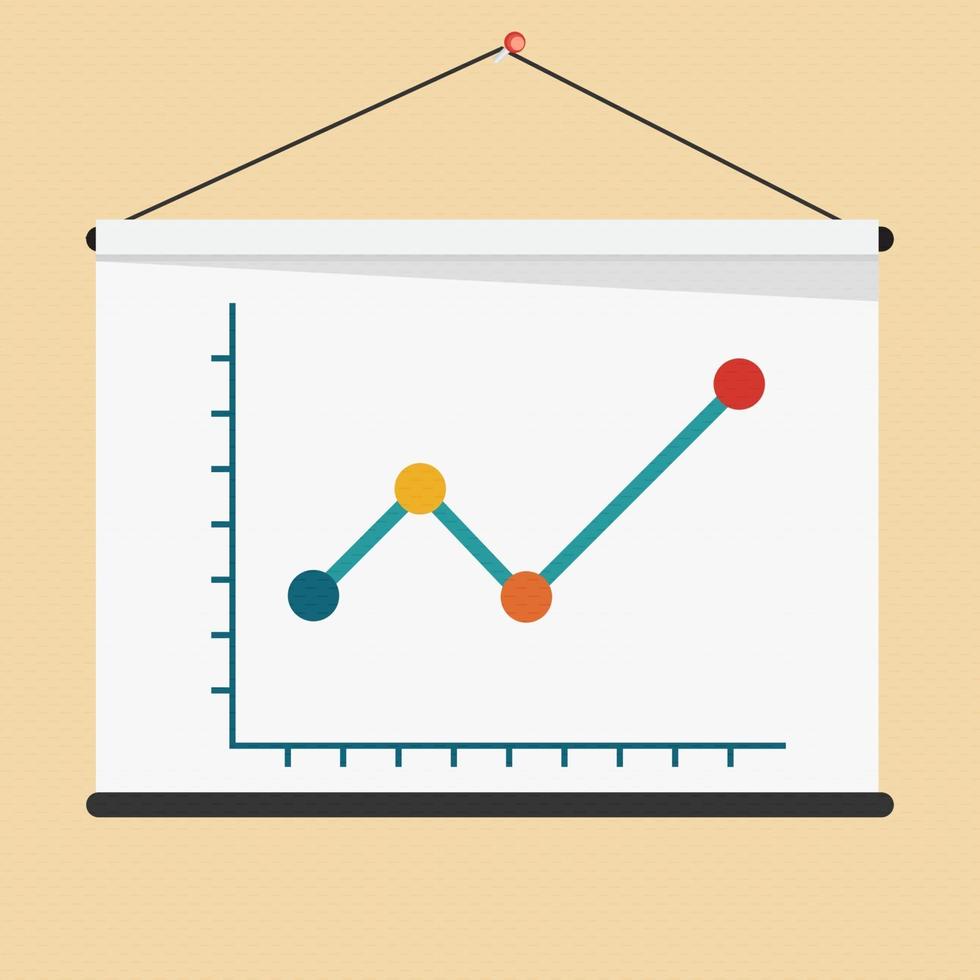 groeiende zakelijke grafiek. winst concept.vector afbeelding vector