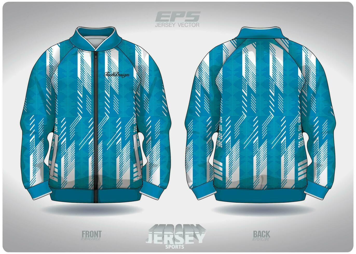 eps Jersey sport- overhemd vector.straight strepen afwisselend diagonaal in blauw en wit patroon ontwerp, illustratie, textiel achtergrond voor sport- lang mouw trui vector