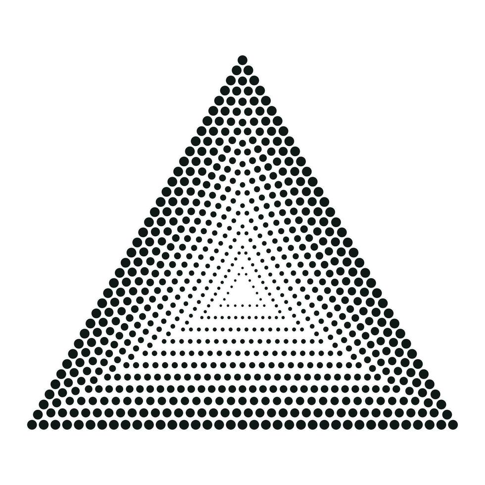 halftone driehoeken, halftone dots patroon. vector halftone meetkundig dots