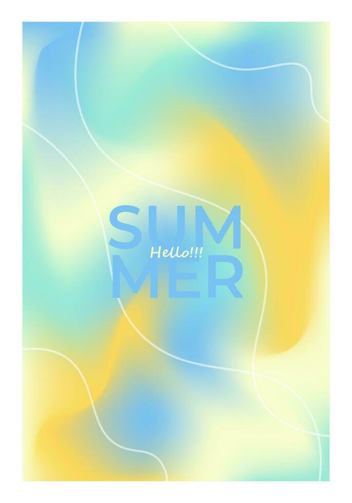 esthetisch helling zomer poster vector