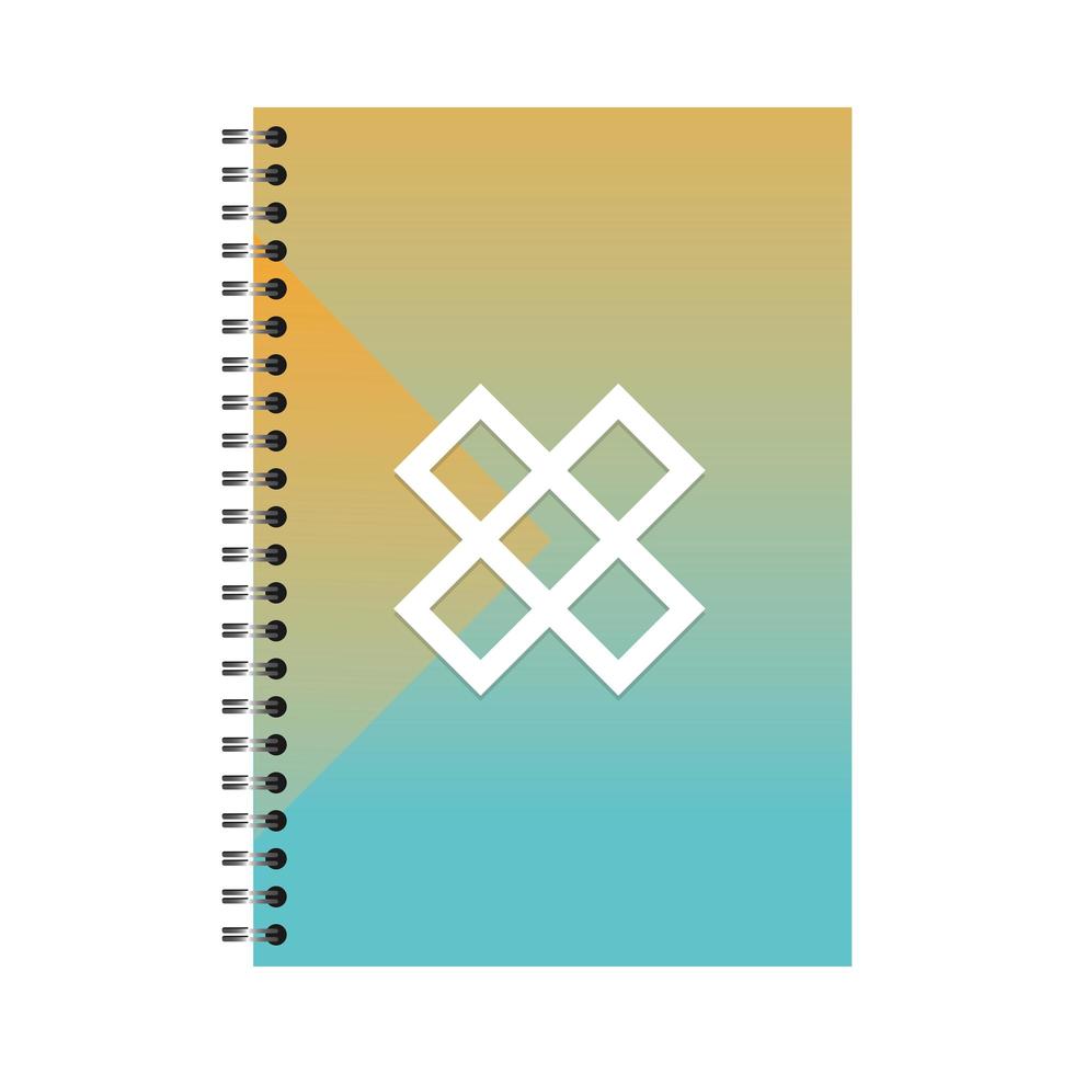 geïsoleerd mockup notebook vector ontwerp