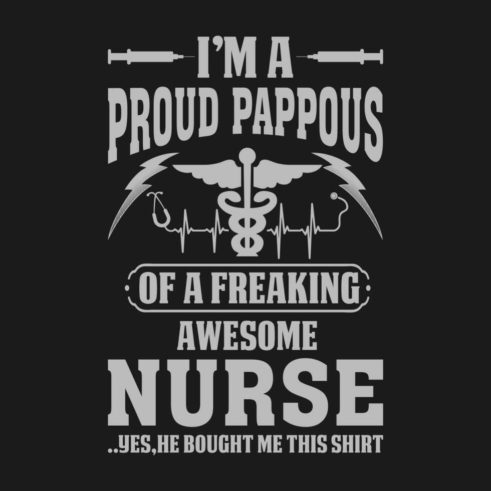 ik ben een trots papperig van een verdomde geweldig verpleegster overhemd verpleegster papperig t overhemd geschenk voor papperig vector