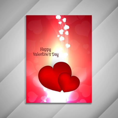 Abstracte Happy Valentine's Day presentaties van het brochureontwerp vector