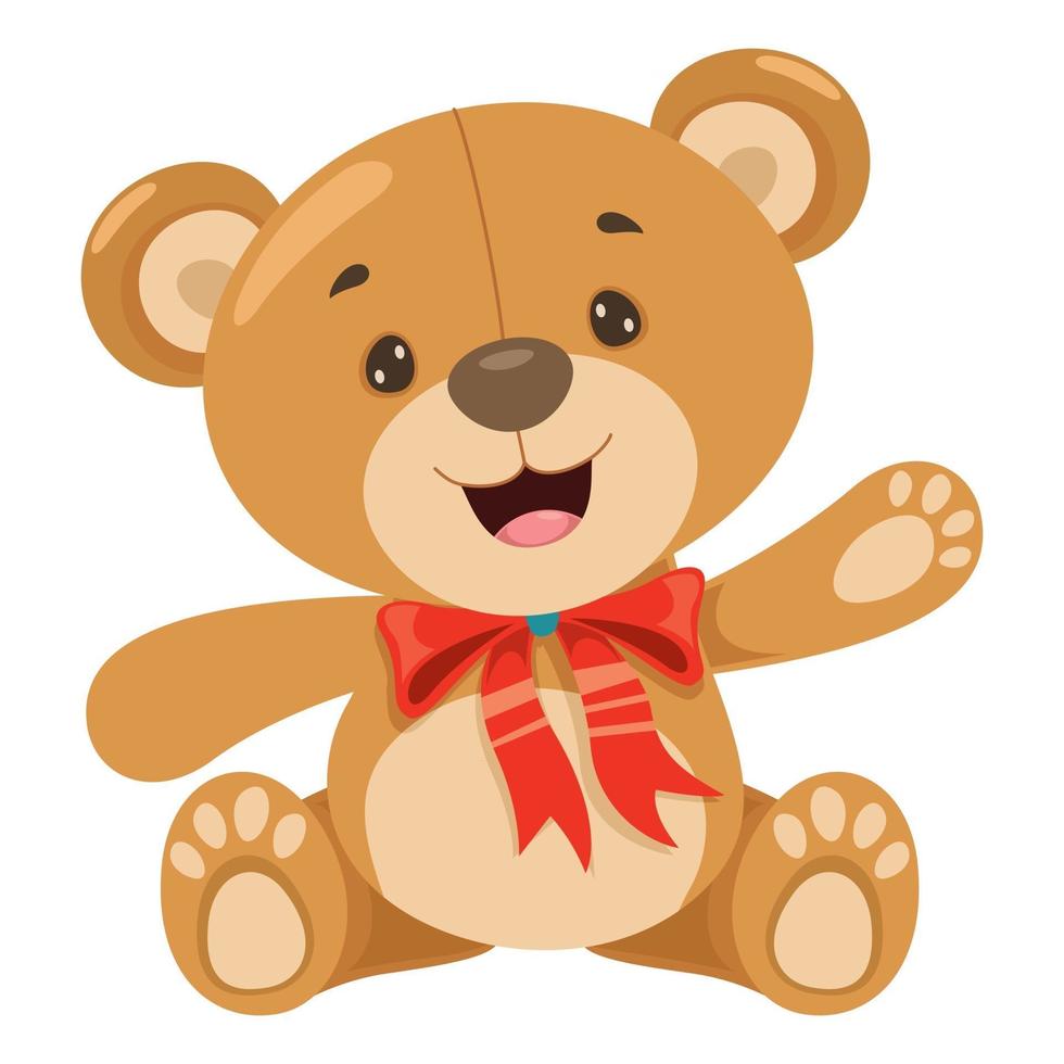 kleine grappige teddybeer cartoon vector