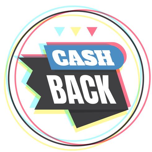 Cashback-teken vector