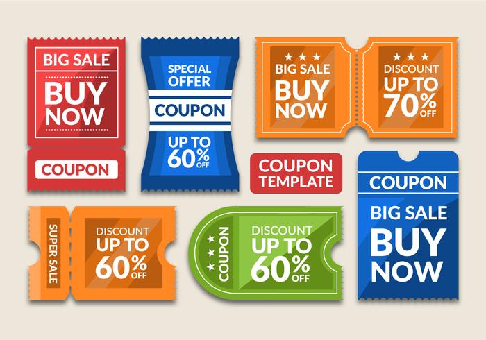 Coupon ontwerpsjabloon vector