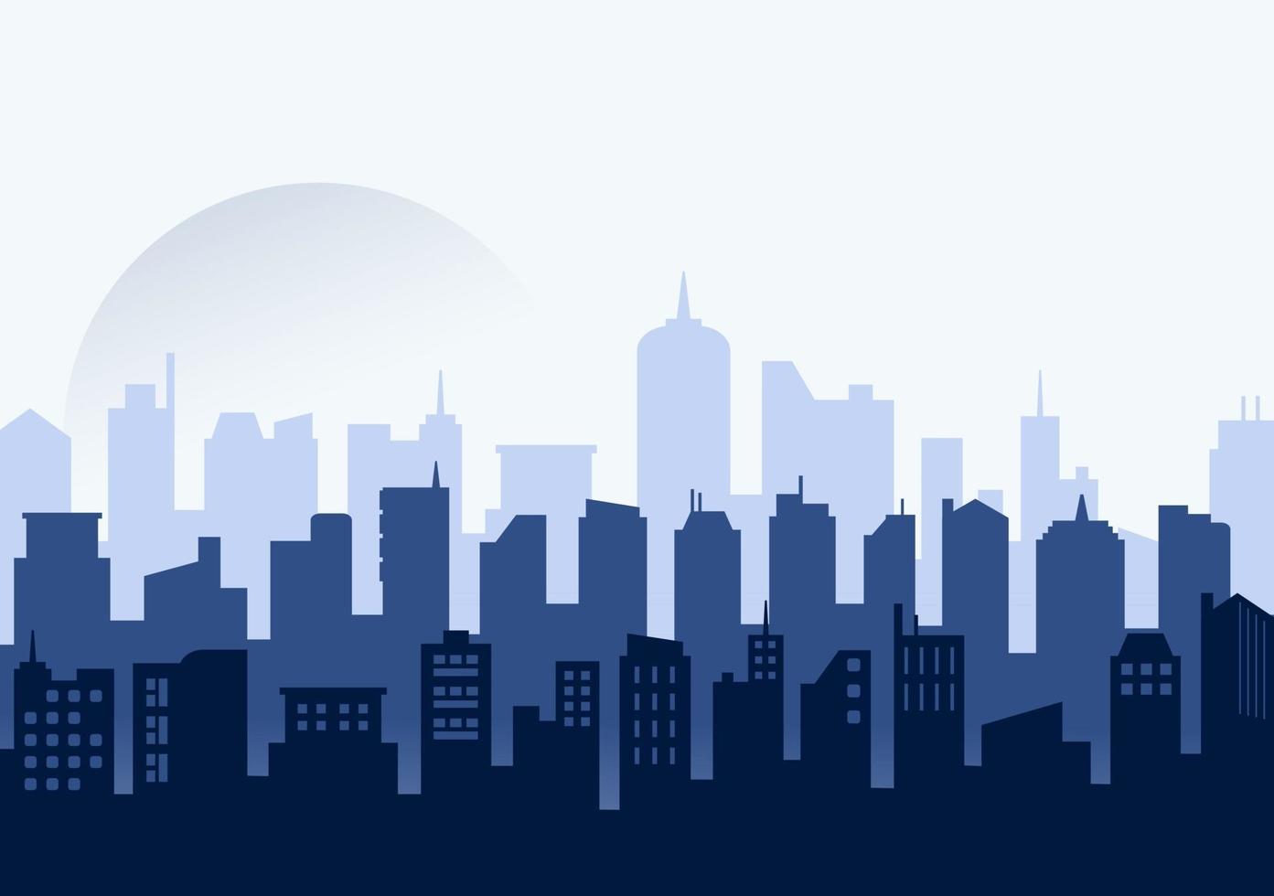 stad landschap gebouwen en architectuur silhouet vector achtergrond collage set