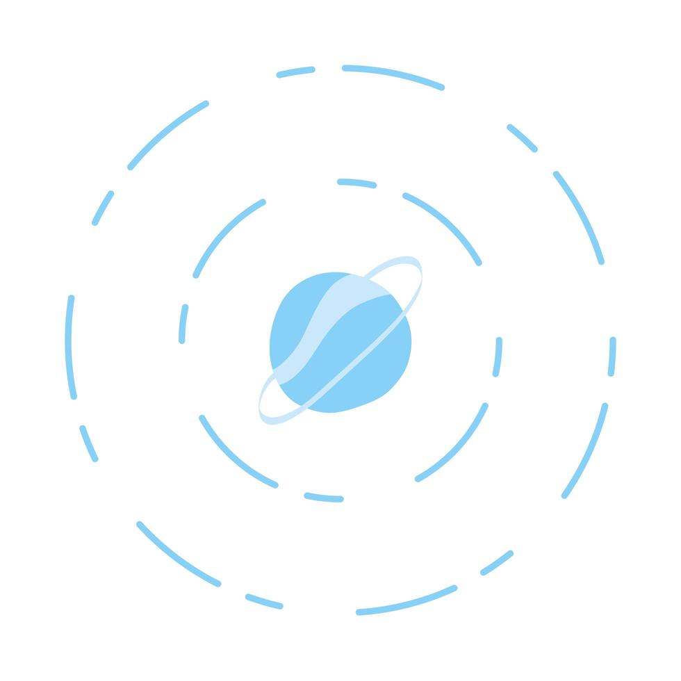 Saturnus planeet universum geïsoleerd pictogram vector