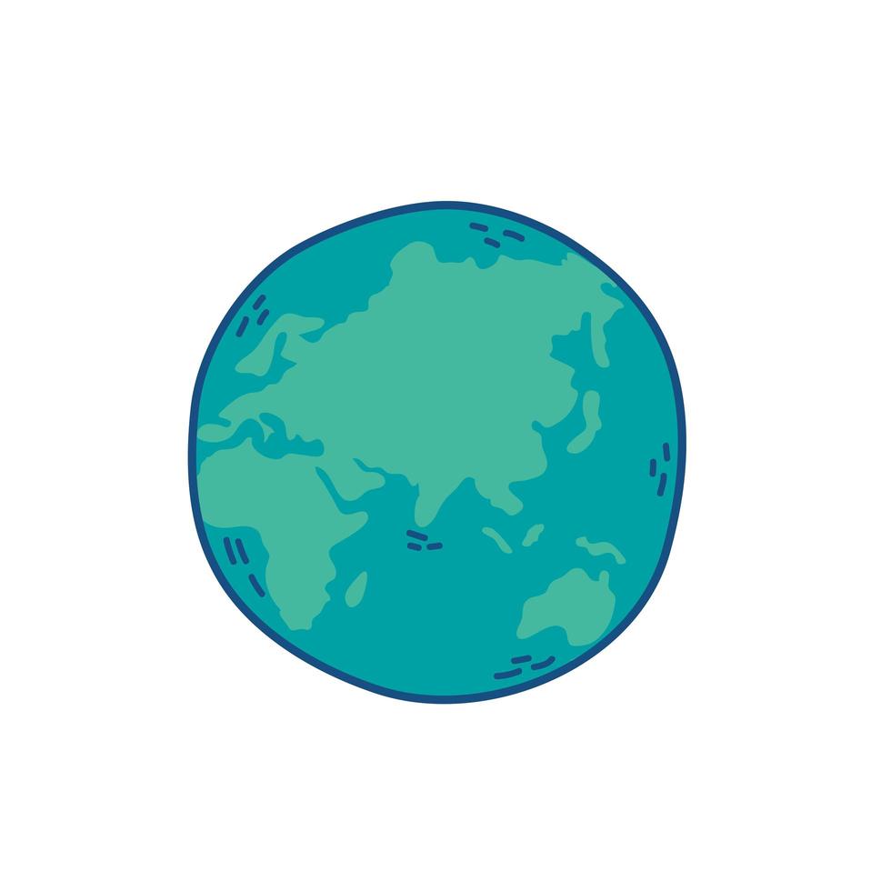 wereld planeet aarde geïsoleerde pictogram vector