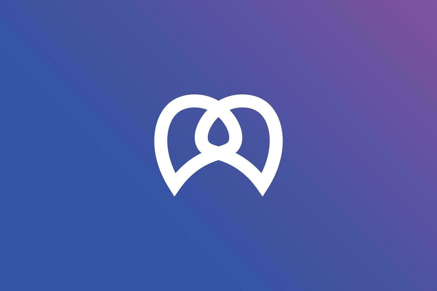 creatief en professioneel eerste brief m Mens logo ontwerp sjabloon Aan blauw achtergrond vector