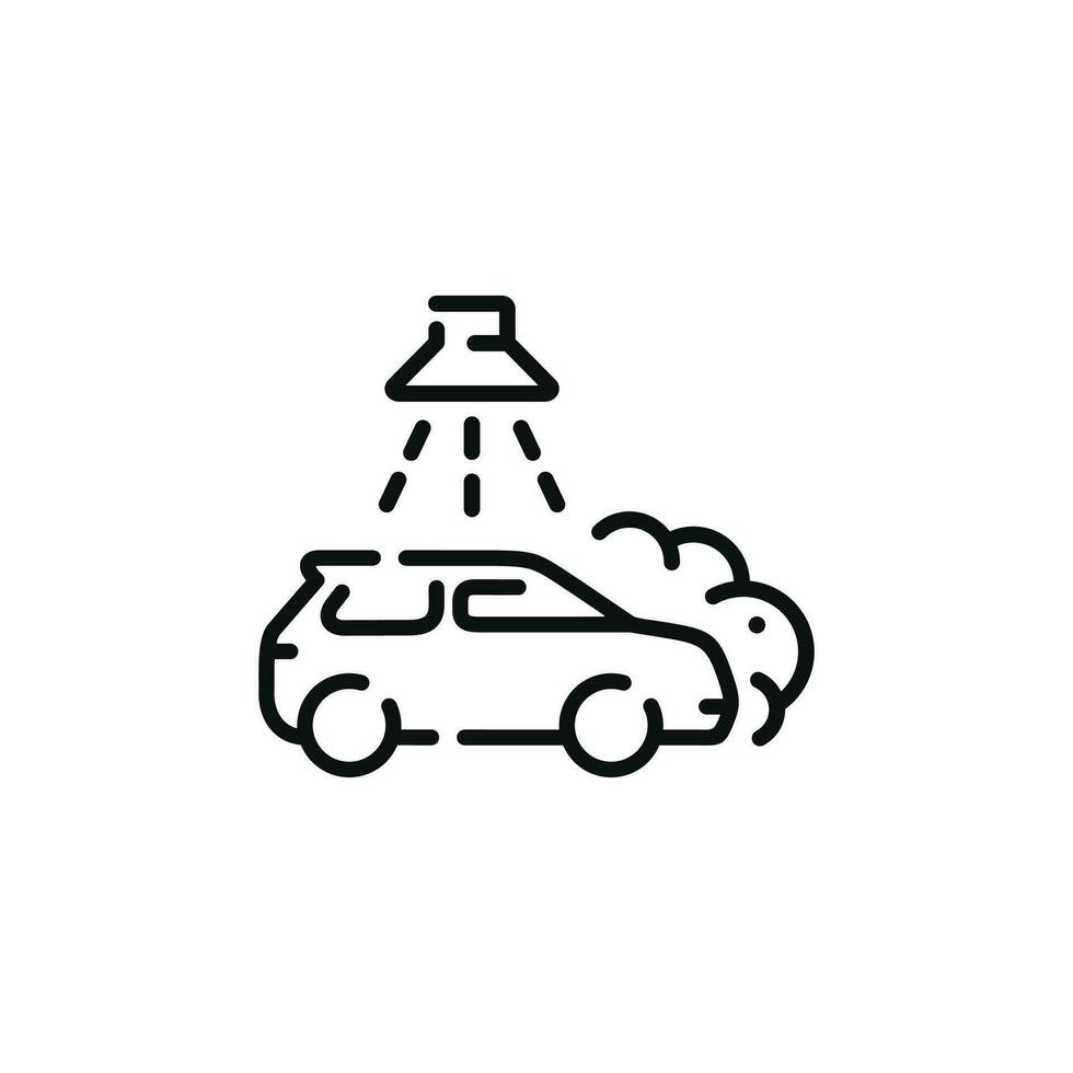 auto wassen lijn icoon geïsoleerd Aan wit achtergrond vector