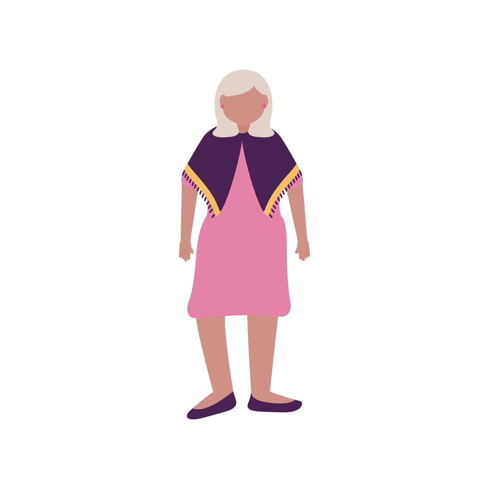 grootmoeder avatar oude vrouw vector ontwerp