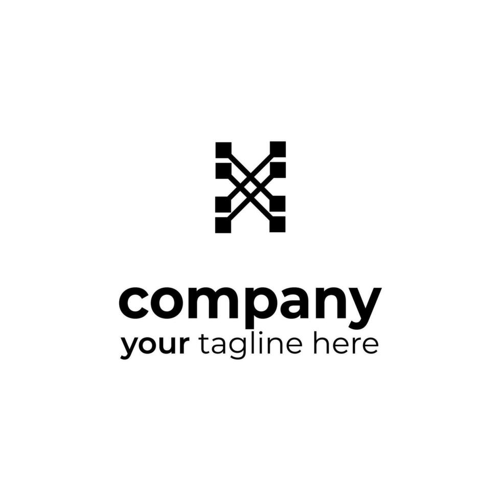symbool X logo Aan wit achtergrond, kan worden gebruikt voor kunst bedrijven, sport, enz vector