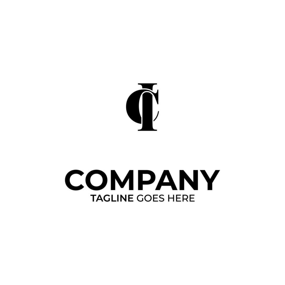 symbool ci brief logo Aan wit achtergrond, kan worden gebruikt voor kunst bedrijven, sport, enz vector