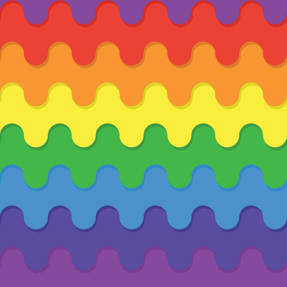 papier patroon in de het formulier van een regenboog van kleurrijk vloeistof smelt. vector